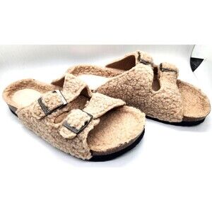 Girls Plush Sandals Ruizu Stock 9.5 Faux Fur Autumn Winter Warm Home Sandals